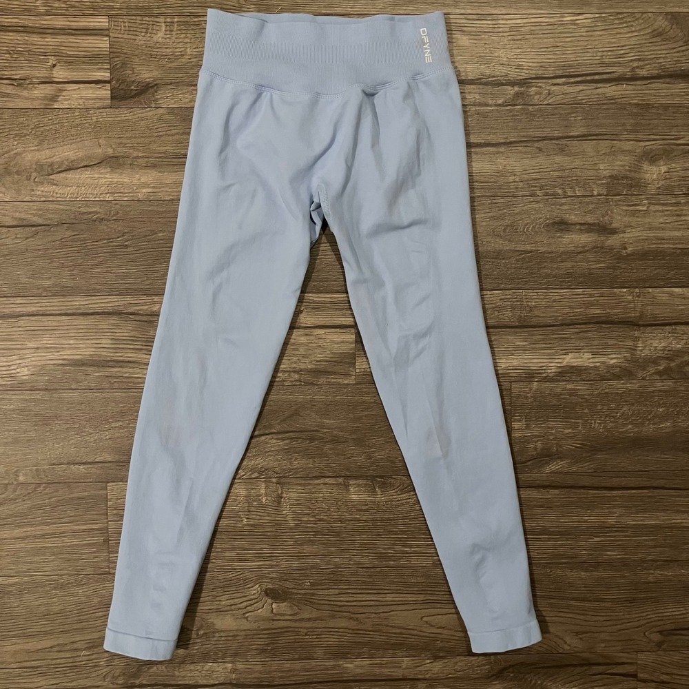 DFYNE Dynamic Leggings Women's Size M Light Blue Scrunch Butt High Waisted